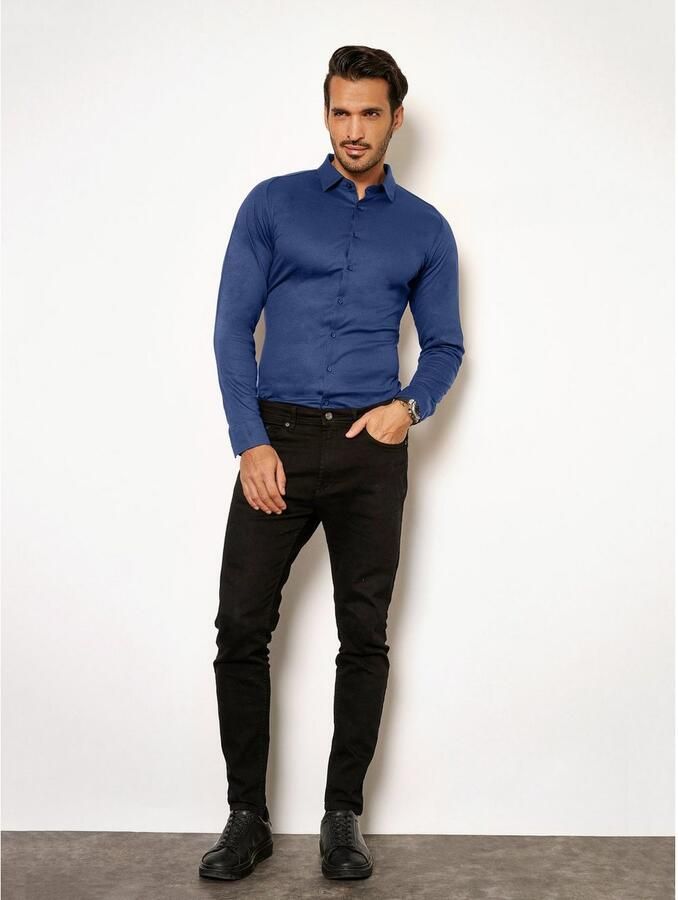 Desoto Overhemd met lange mouwen Casual Kent 1 1 Met een ronde hals - Foto 8