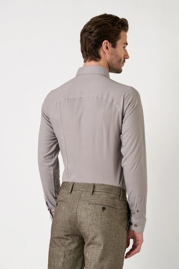 Desoto Overhemd Lange Mouw Overhemd Timeless Elegance Print Beige - Foto 5