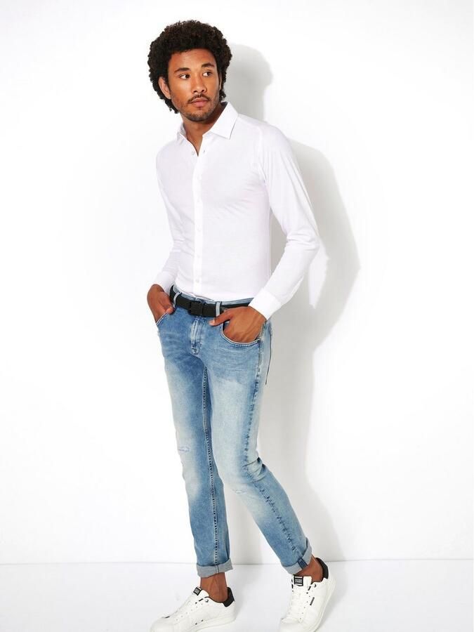 Desoto Overhemd met lange mouwen Jersey overhemd Casual Kent lange mouw - Foto 6