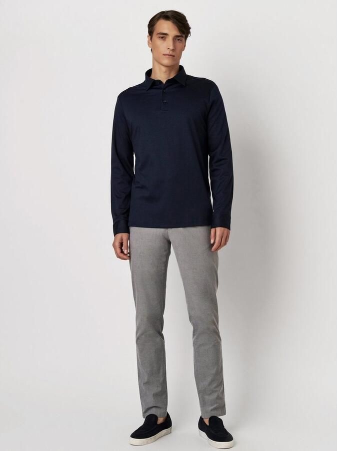 Desoto Poloshirt met lange mouwen Jersey polo Essential Kent lange mouw - Foto 3