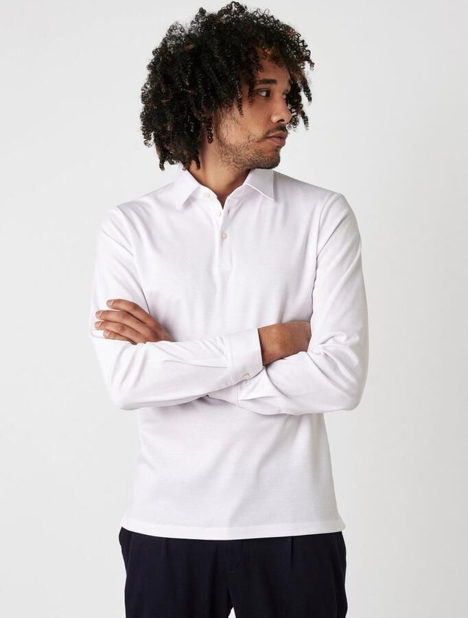 Desoto Poloshirt met lange mouwen Jersey polo Essential Kent lange mouw