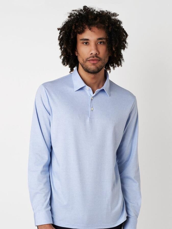 Desoto Poloshirt met lange mouwen Jersey polo Essential Kent lange mouw - Foto 6