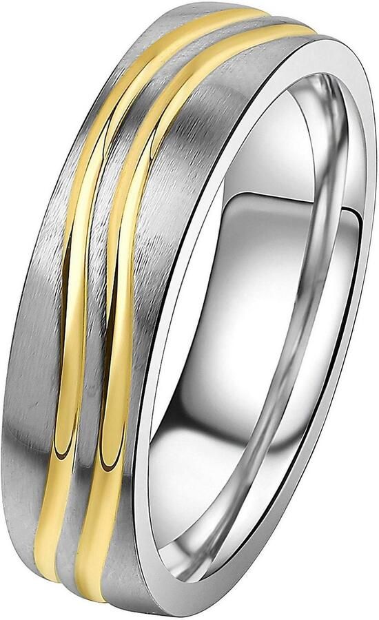 DOOSTI Trouwring Sieraden cadeau roestvrijstalen trouwring partnerring LIEBE - Foto 1