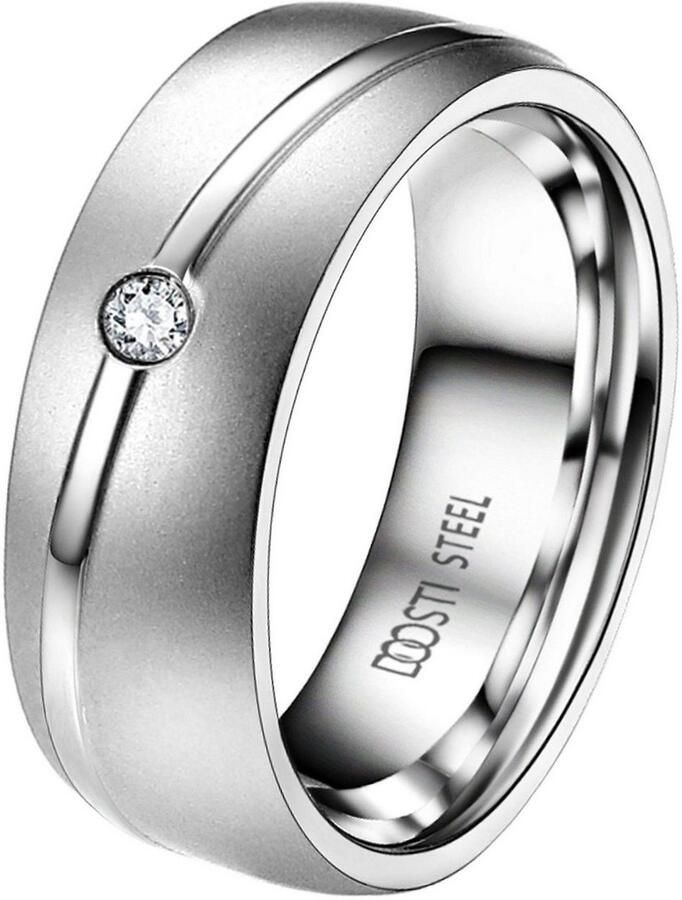 DOOSTI Trouwring Sieraden cadeau roestvrijstalen trouwring partnerring LIEBE