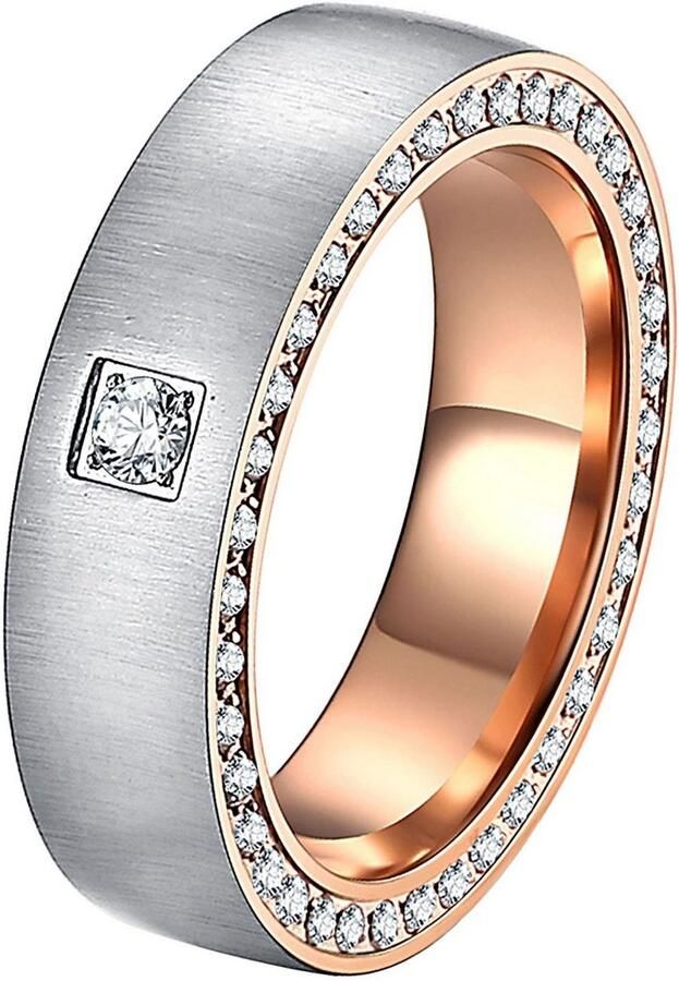 DOOSTI Trouwring Sieraden cadeau roestvrijstalen trouwring partnerring LIEBE