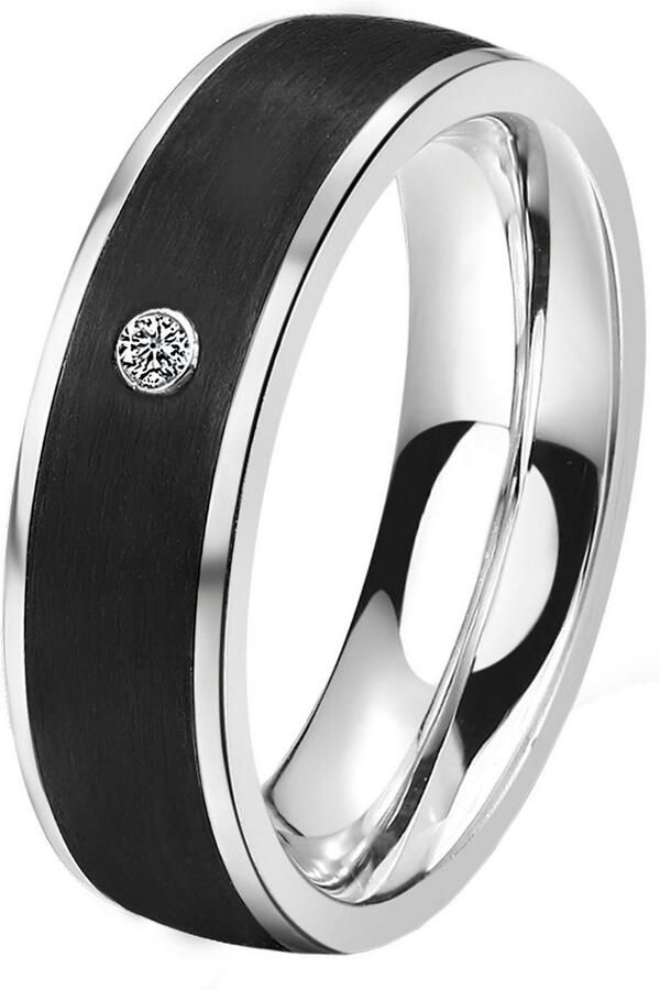 DOOSTI Trouwring Sieraden cadeau roestvrijstalen trouwring partnerring LIEBE - Foto 1