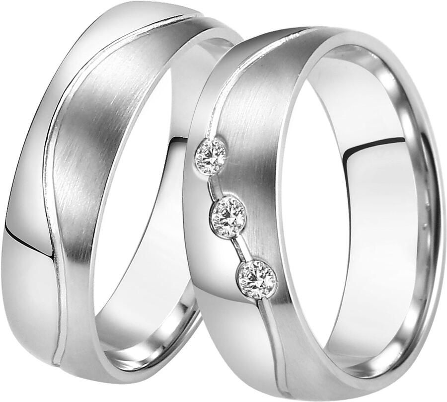 DOOSTI Trouwring Sieraden cadeau roestvrijstalen trouwring partnerring LIEBE - Foto 2