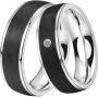 DOOSTI Trouwring Sieraden cadeau roestvrijstalen trouwring partnerring LIEBE - Thumbnail 1