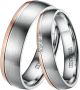 DOOSTI Trouwring Sieraden cadeau roestvrijstalen trouwring partnerring LIEBE - Thumbnail 1