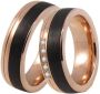 DOOSTI Trouwring Sieraden cadeau roestvrijstalen trouwring partnerring LIEBE - Thumbnail 1