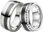 DOOSTI Trouwring Sieraden cadeau roestvrijstalen trouwring partnerring LIEBE - Thumbnail 1