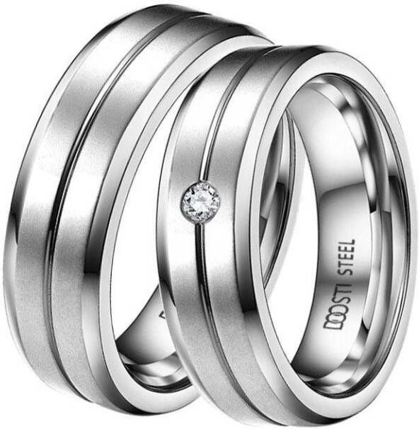 DOOSTI Trouwring Sieraden cadeau roestvrijstalen trouwring partnerring LIEBE