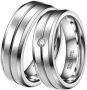 DOOSTI Trouwring Sieraden cadeau roestvrijstalen trouwring partnerring LIEBE - Thumbnail 1