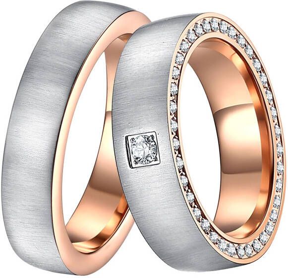 DOOSTI Trouwring Sieraden cadeau roestvrijstalen trouwring partnerring LIEBE