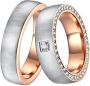 DOOSTI Trouwring Sieraden cadeau roestvrijstalen trouwring partnerring LIEBE - Thumbnail 1