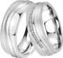 DOOSTI Trouwring Sieraden cadeau roestvrijstalen trouwring partnerring LIEBE - Thumbnail 1