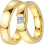 DOOSTI Trouwring Sieraden cadeau roestvrijstalen trouwring partnerring LIEBE - Thumbnail 1