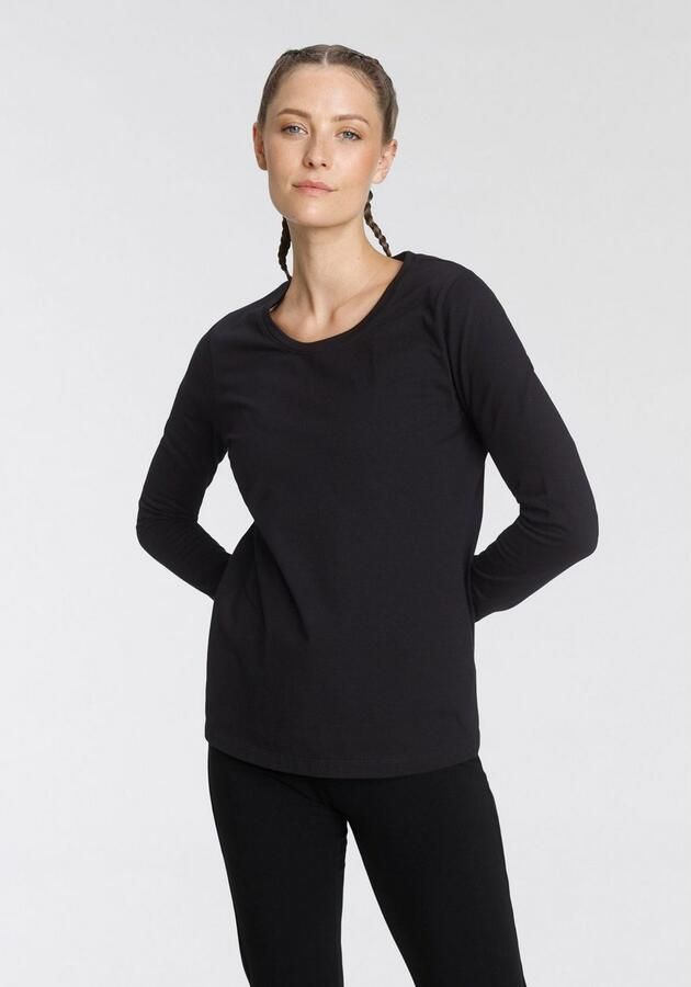 Eastwind Shirt met lange mouwen Lange mouw in basic-stijl ronde halslijn van katoen (Set van 3) - Foto 3