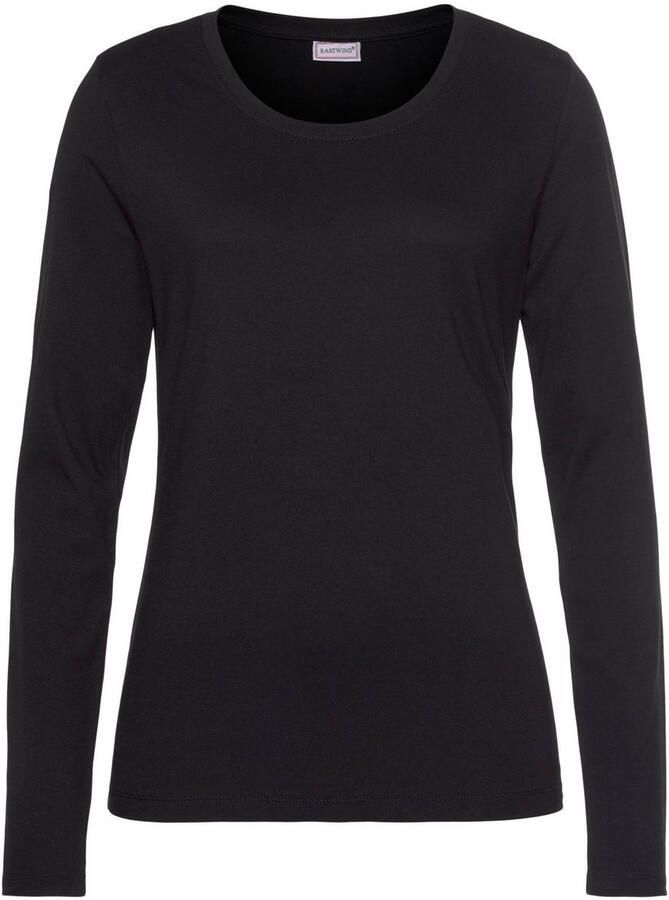Eastwind Shirt met lange mouwen Lange mouw in basic-stijl ronde halslijn van katoen (Set van 3)