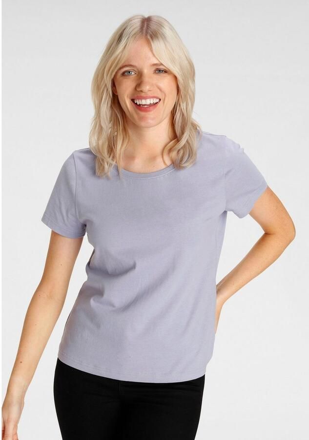 Eastwind T-shirt Korte mouw heup-lang voor vrije tijd van katoen (3-delig Set van 3) - Foto 4