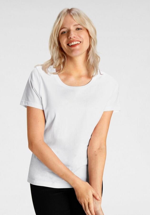 Eastwind T-shirt Korte mouw heup-lang voor vrije tijd van katoen (3-delig Set van 3) - Foto 7