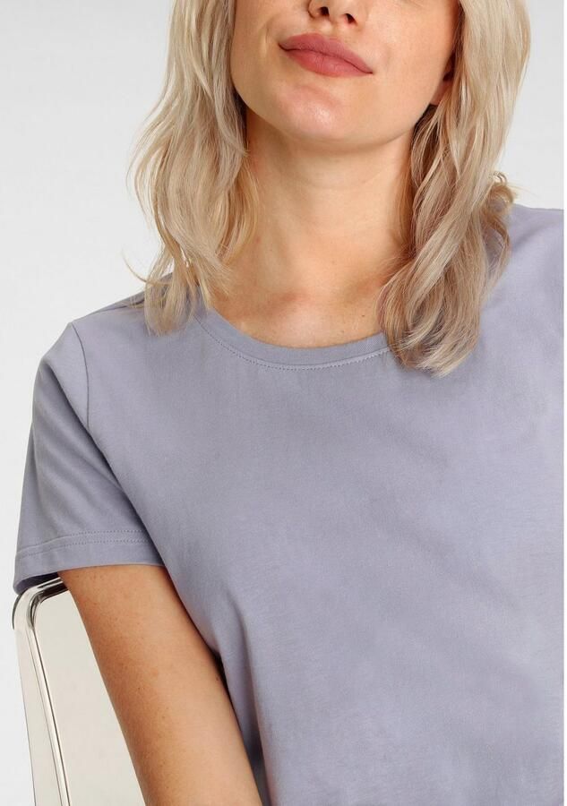 Eastwind T-shirt Korte mouw heup-lang voor vrije tijd van katoen (3-delig Set van 3) - Foto 5