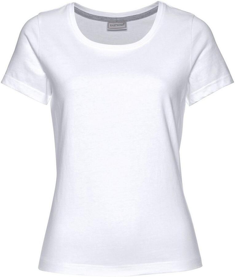 Eastwind T-shirt Korte mouw heup-lang voor vrije tijd van katoen (3-delig Set van 3) - Foto 2