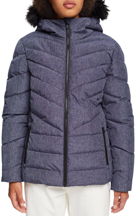 Edc by Esprit Gewatteerde jas met afneembaar nepbont