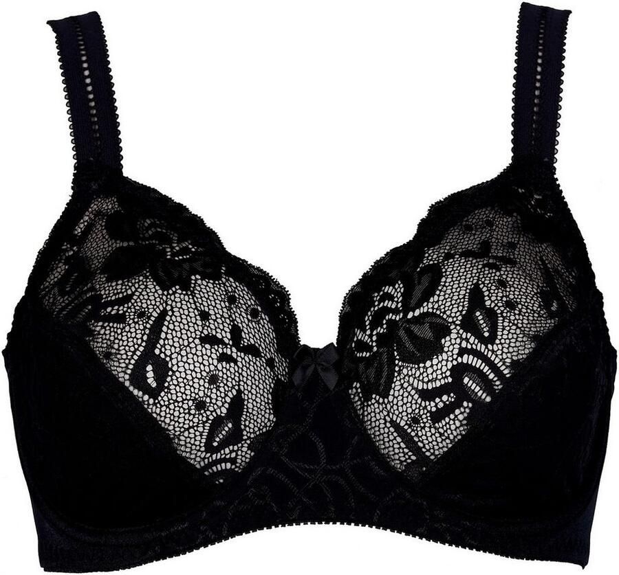 Elbrina Beugel-bh Embroidery brede bandjes zonder cup met beugel met kant vrouwelijk - Foto 3