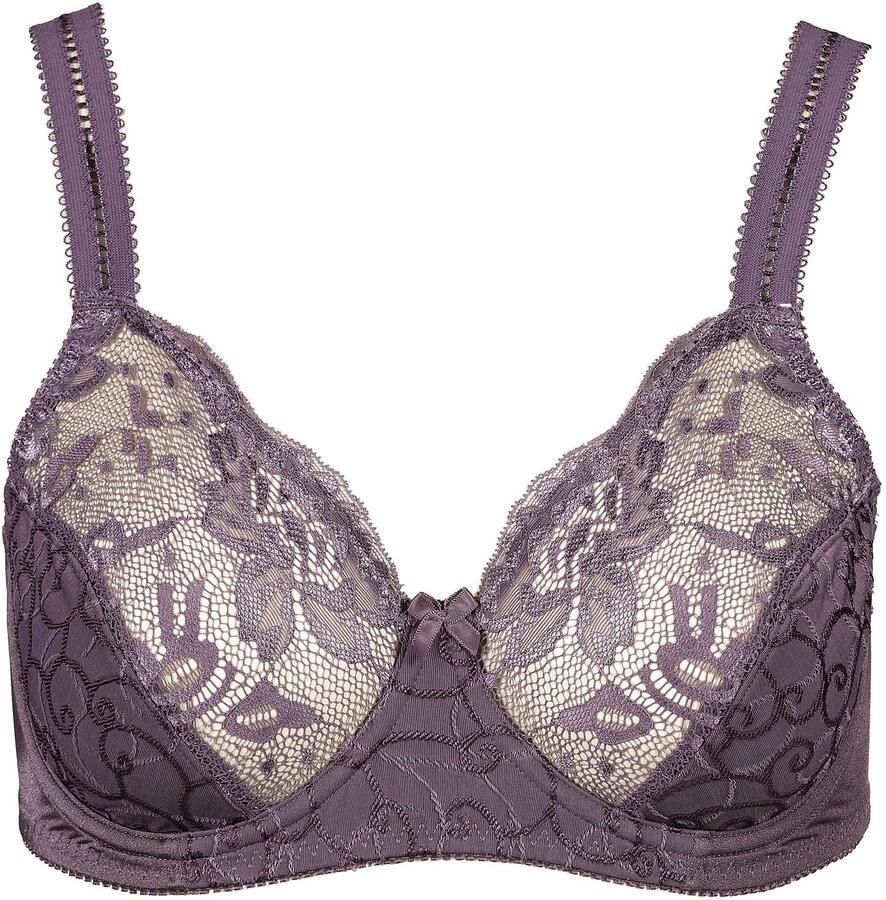 Elbrina Beugel-bh Embroidery brede bandjes zonder cup met beugel met kant vrouwelijk