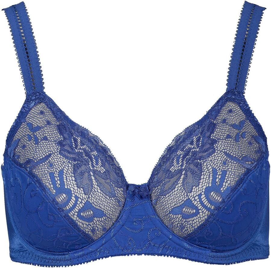 Elbrina Beugel-bh Embroidery brede bandjes zonder cup met beugel met kant vrouwelijk