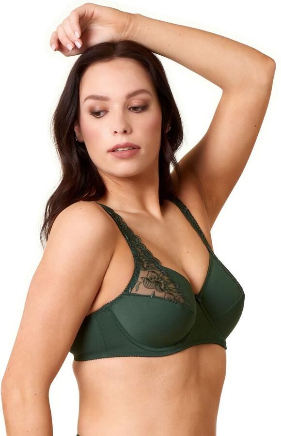 Elbrina Beugel-bh verstelbare bandjes zonder cup met beugel met kant met strik - Foto 5