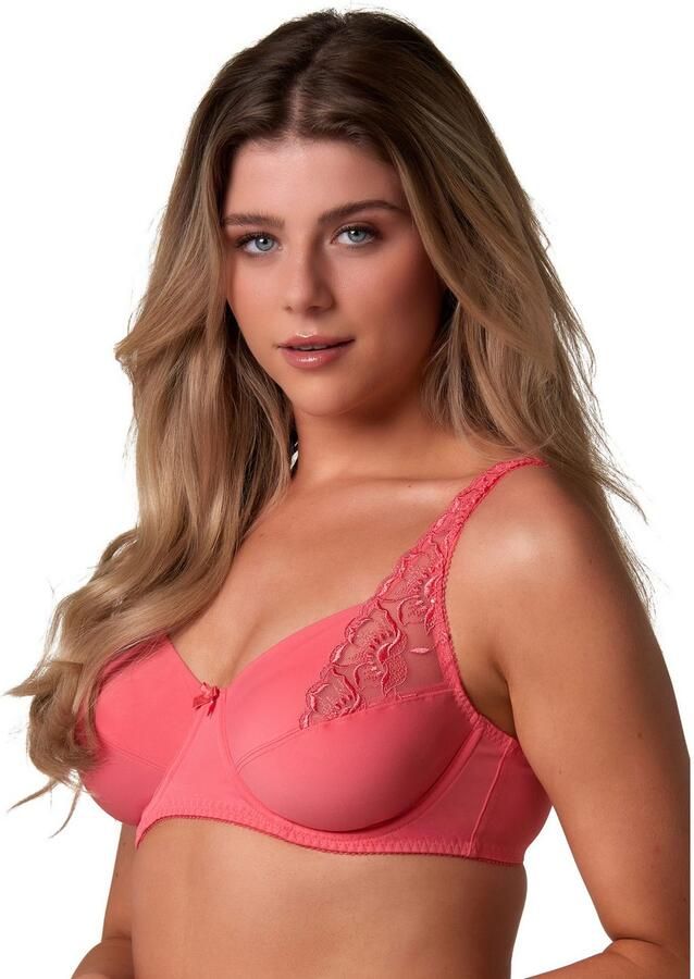 Elbrina Beugel-bh verstelbare bandjes zonder cup met beugel met kant met strik - Foto 4