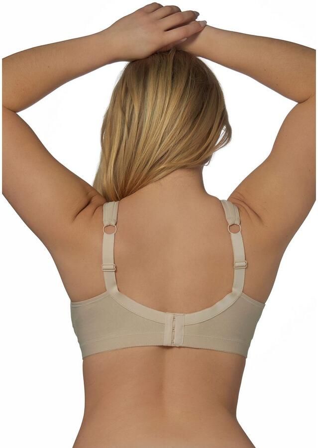 Elbrina Beugelloze-bh met kant met strik brede bandjes zonder beugel katoenmix (1-delig) - Foto 4