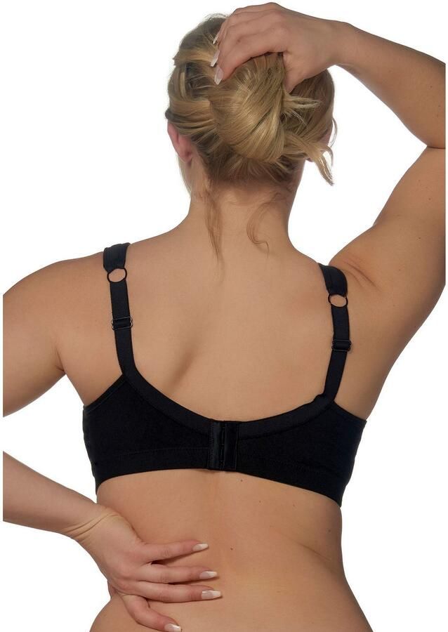 Elbrina Beugelloze-bh met kant met strik brede bandjes zonder beugel katoenmix (1-delig) - Foto 3