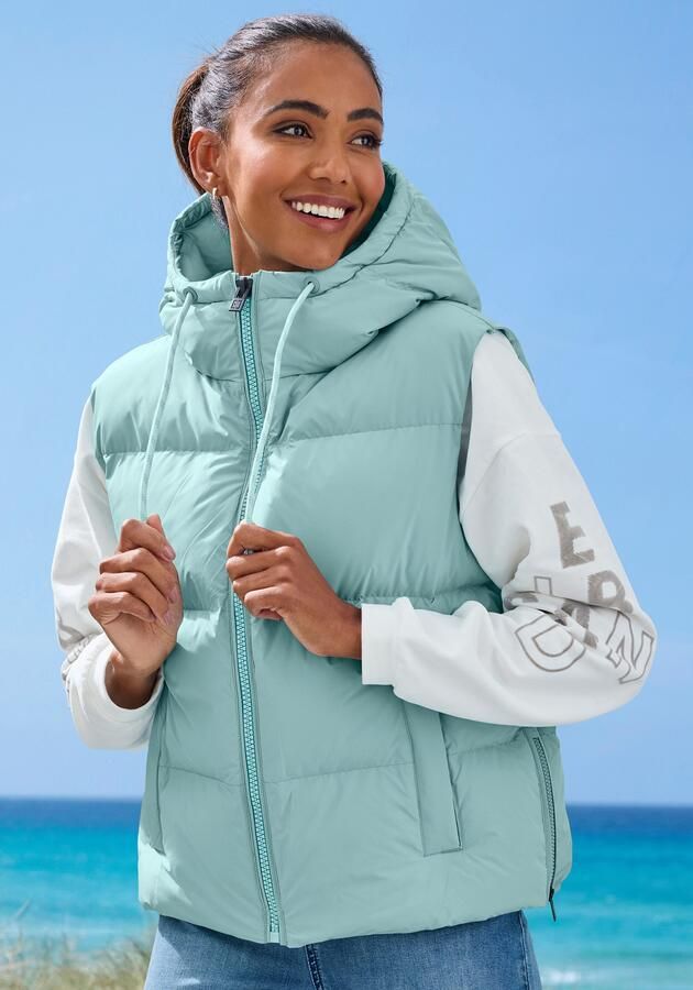 Elbsand Bodywarmer met grote logoprint op de rug - Foto 6