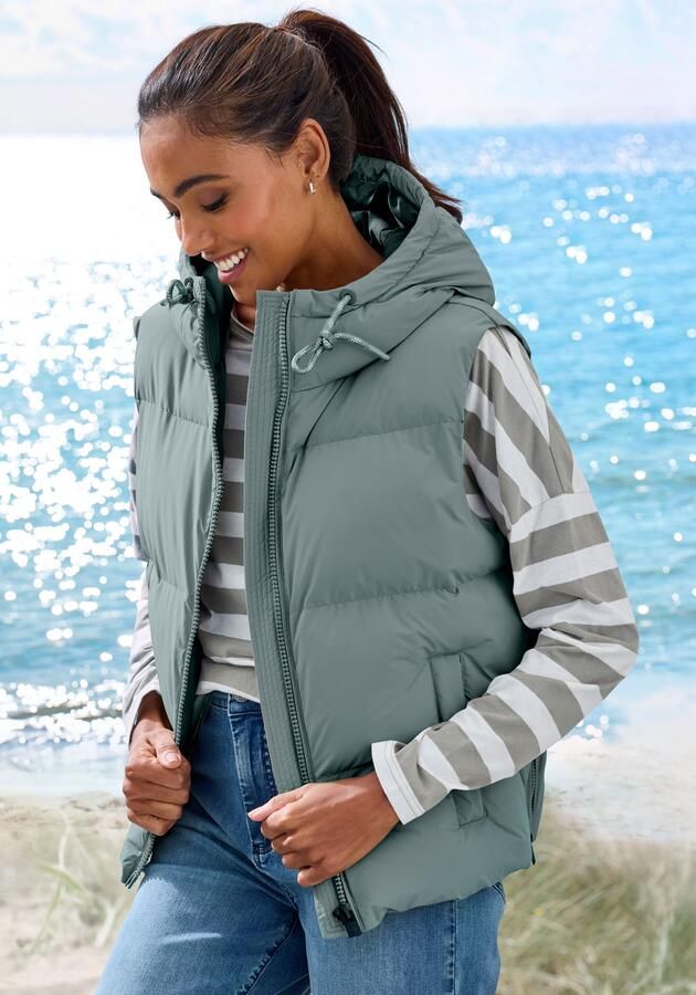 Elbsand Bodywarmer met grote logoprint op de rug - Foto 5