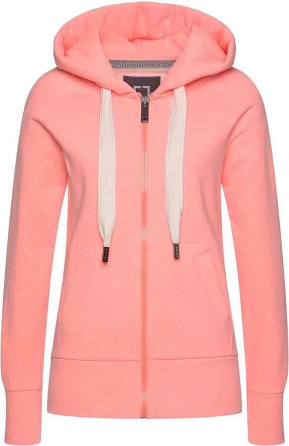 Elbsand Capuchonsweatvest Kelda met logo-print en zakken casual jack sportief-casual - Foto 5