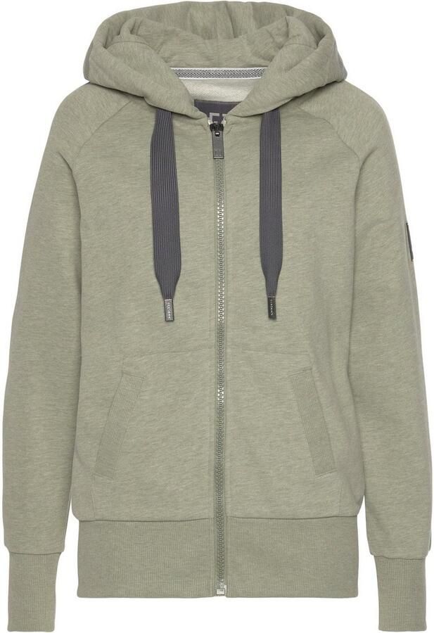 Elbsand Capuchonsweatvest Kelina met logo-borduurwerk op de capuchon comfortabele vrijetijdjack met zakken - Foto 5