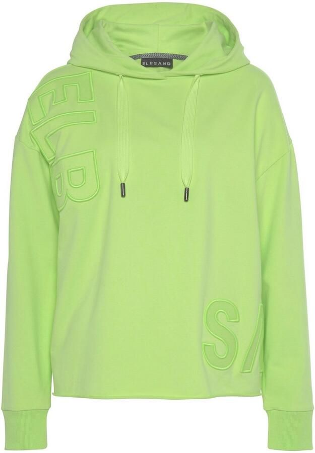 Elbsand Hoodie ELGIN met logo-borduurwerk losse hoodie van elastische katoen - Foto 9