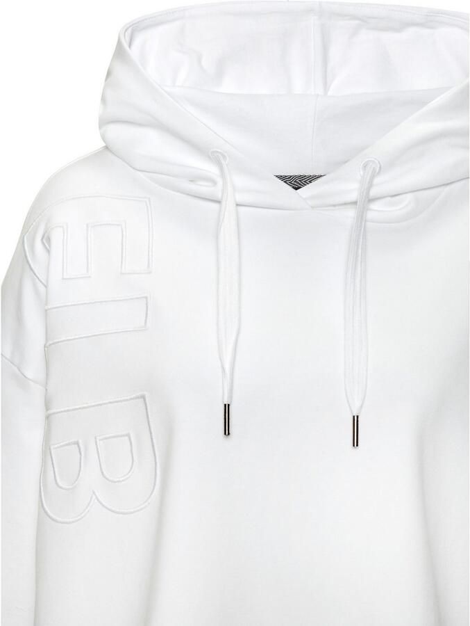 Elbsand Hoodie ELGIN met logo-borduurwerk losse hoodie van elastische katoen