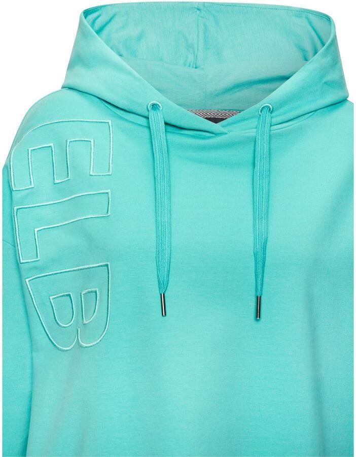 Elbsand Hoodie ELGIN met logo-borduurwerk losse hoodie van elastische katoen