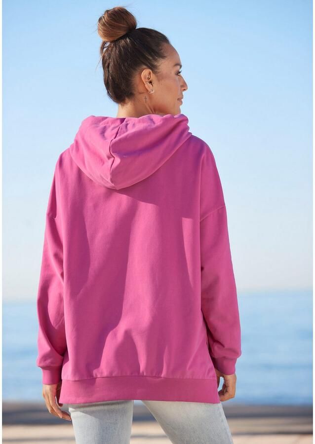Elbsand Hoodie Lioba in oversized-fit hoodie met zak en logoprint aan de voorkant - Foto 3