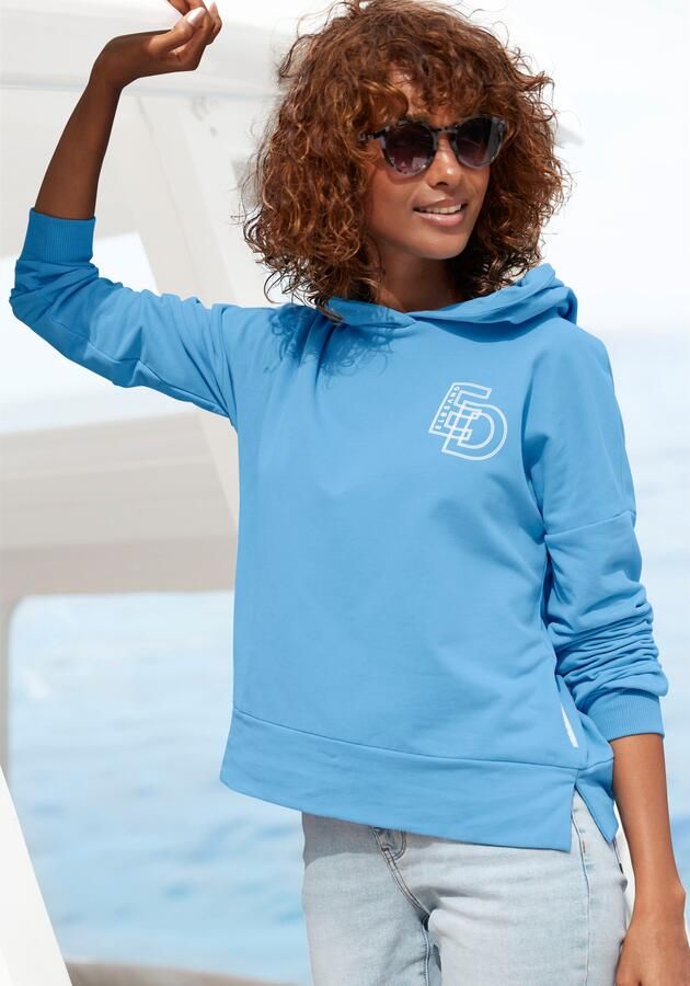 Elbsand Hoodie met grote logoprint op de rug comfortabele hoodie van katoen - Foto 5