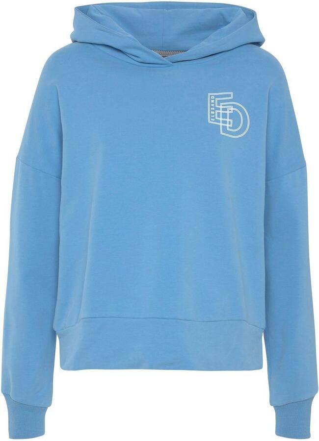 Elbsand Hoodie met grote logoprint op de rug comfortabele hoodie van katoen