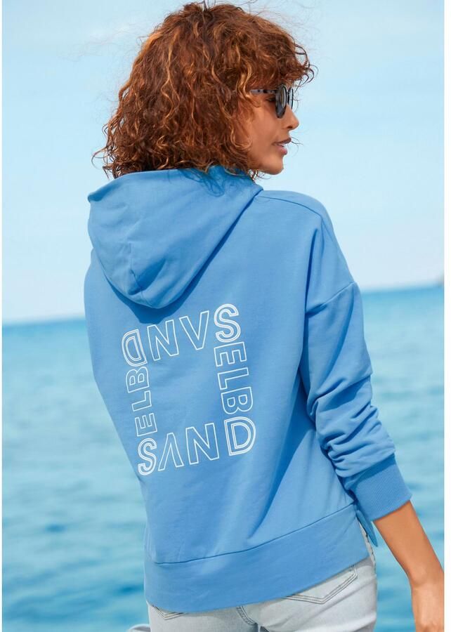 Elbsand Hoodie met grote logoprint op de rug comfortabele hoodie van katoen - Foto 2