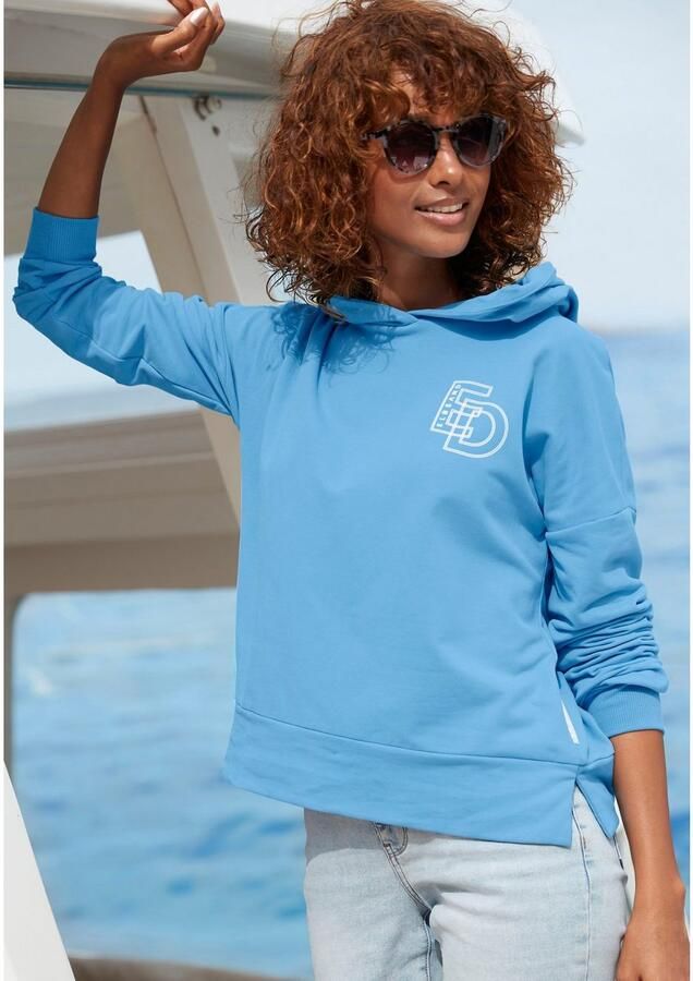 Elbsand Hoodie met grote logoprint op de rug comfortabele hoodie van katoen - Foto 4