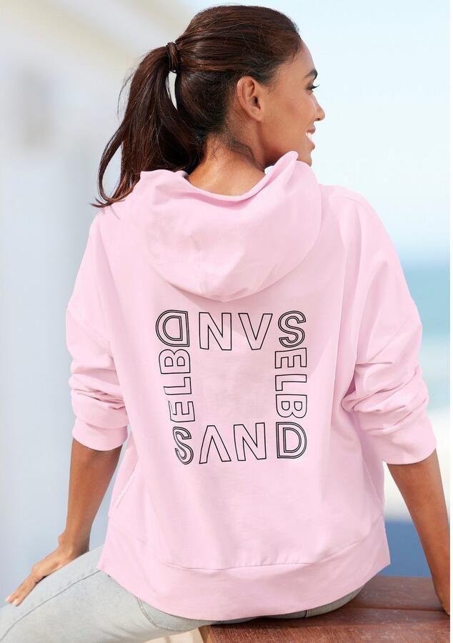 Elbsand Hoodie met grote logoprint op de rug comfortabele hoodie van katoen - Foto 2