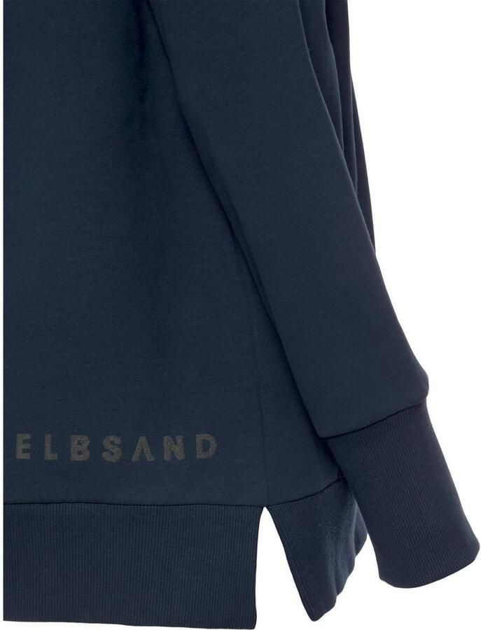 Elbsand Hoodie Svana met logoprint comfortabele hoodie zijslitsen