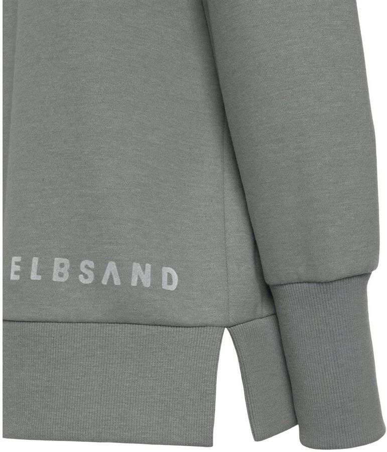 Elbsand Hoodie Svana met logoprint comfortabele hoodie zijslitsen